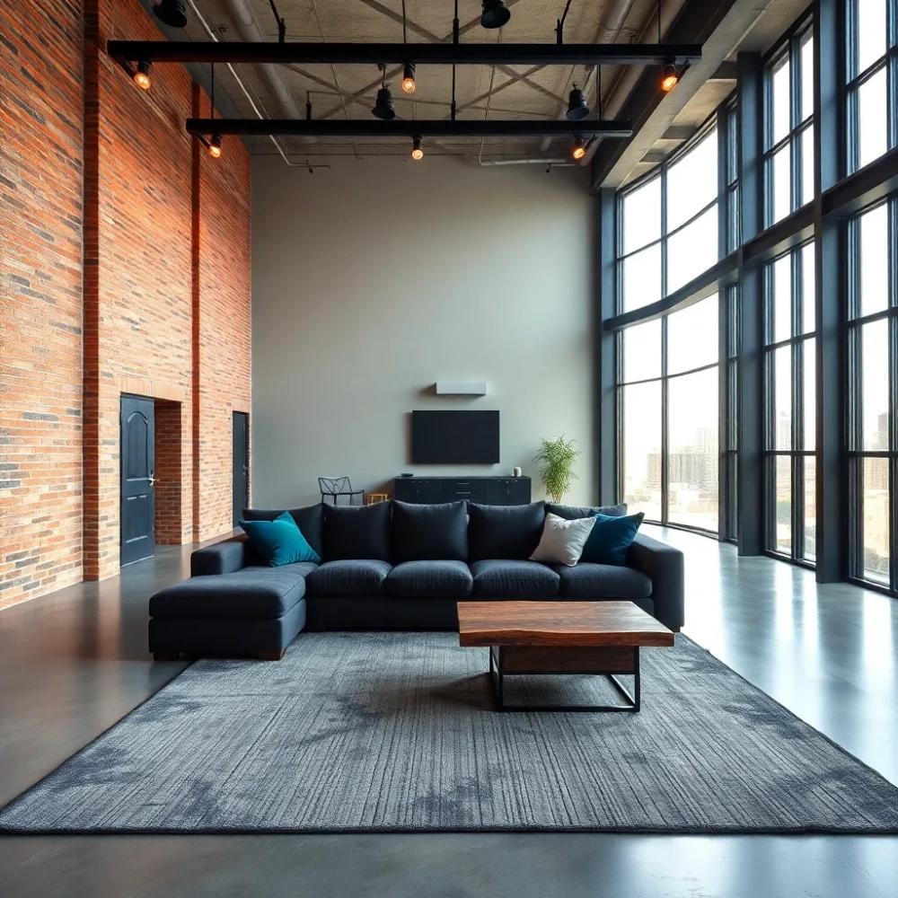 Salon w stylu loft aranżacje
