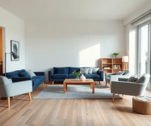 Jakie meble do jasnej podłogi w salonie