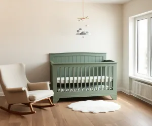 Kącik dla niemowlaka w salonie