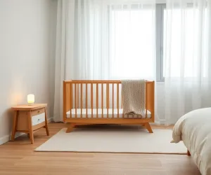 Kącik dla niemowlaka w sypialni