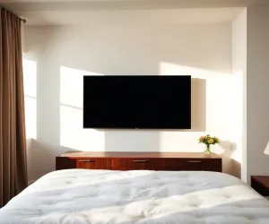 Na jakiej wysokości telewizor 55 cali na ścianie w sypialni