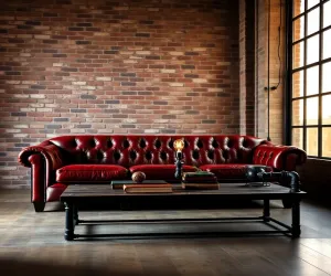 Salon w stylu loft vintage