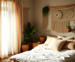 Sypialnia boho inspiracje