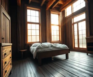 Sypialnia drewno inspiracje